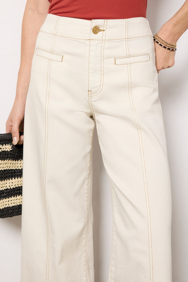 Everve Meg Wide Leg With Contrast Stitch Canvas