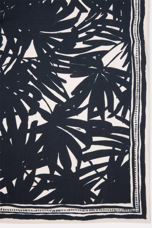 Everve Mia Palm Bandana Black/Ivory