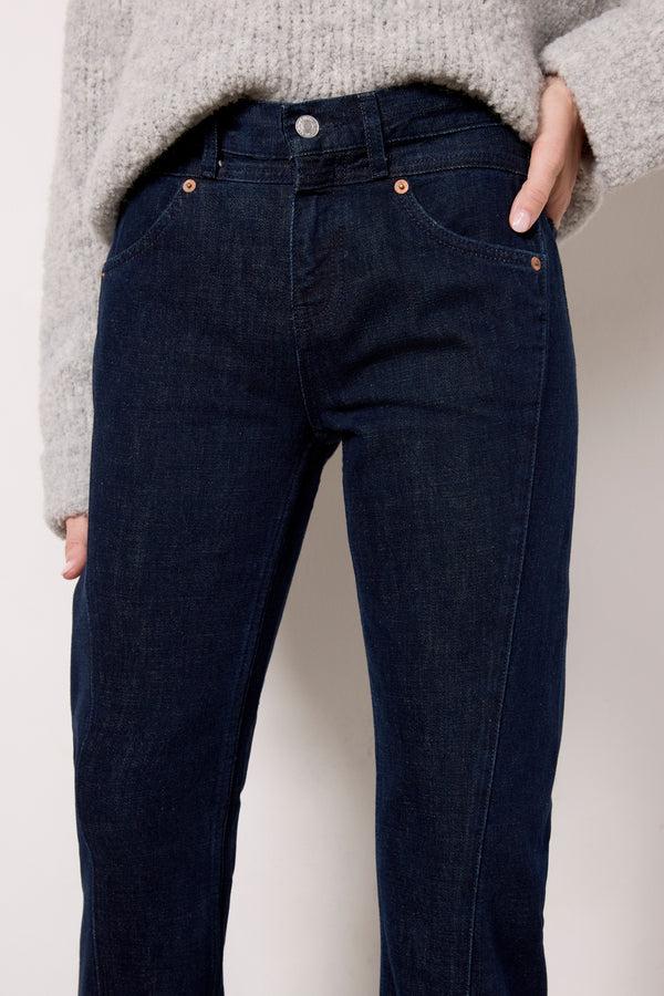 Everve Mid Rise Kick Flare Crosshatchrinse