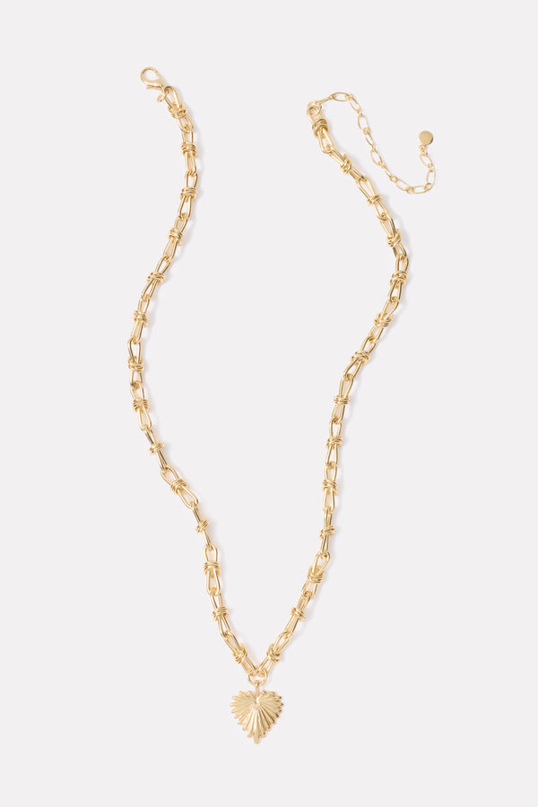 Everve Mika Heart Chain Necklace Gold
