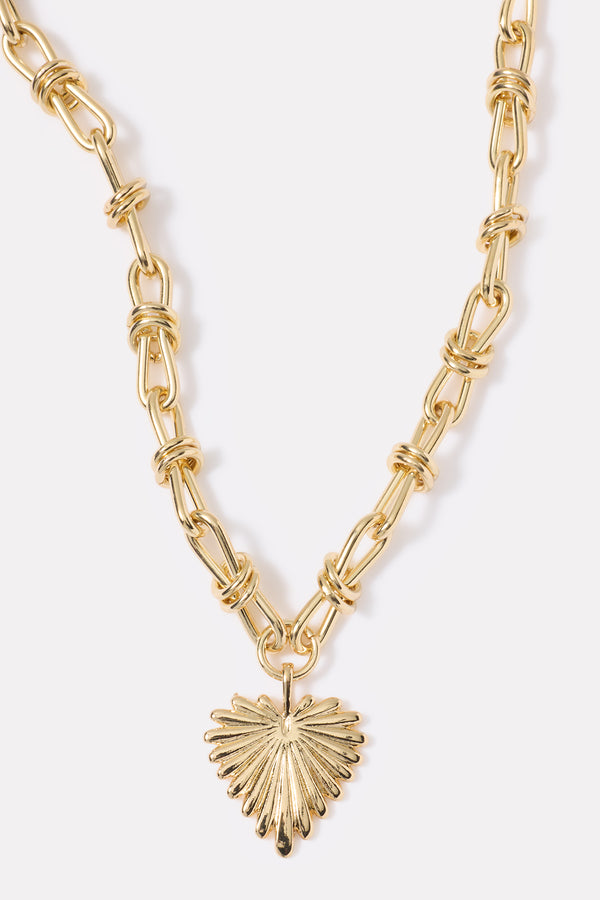 everve Mika Heart Chain Necklace Gold