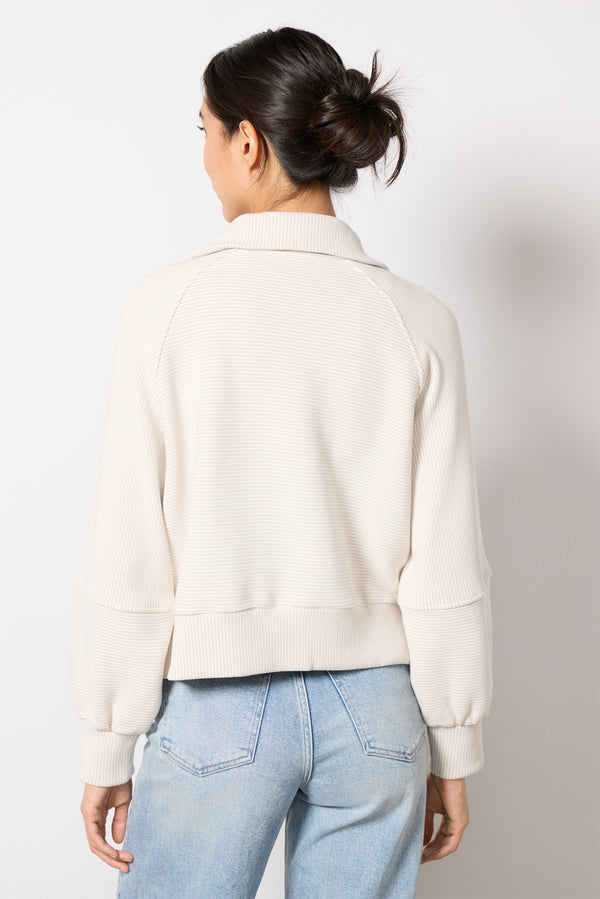 Everve Milano Half Zip Sweat Silvergrey/Snowwhite