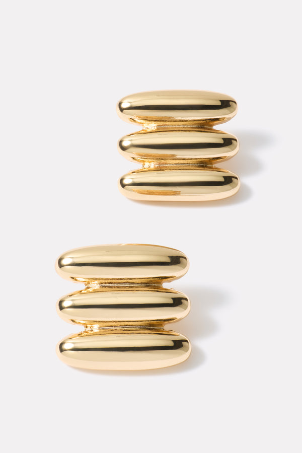 everve Milian Bead Stud Earrings Gold