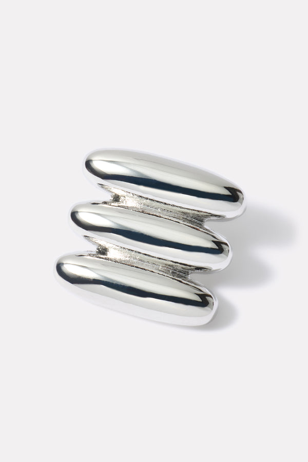 Everve Milian Bead Stud Earrings Silver