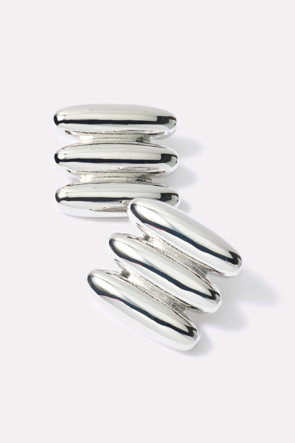 everve Milian Bead Stud Earrings Silver