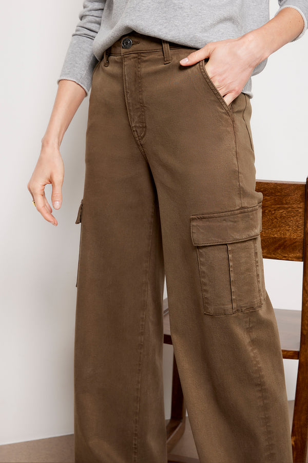 Everve Miller Wide Leg Pant Olive
