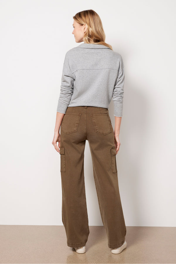 Everve Miller Wide Leg Pant Olive
