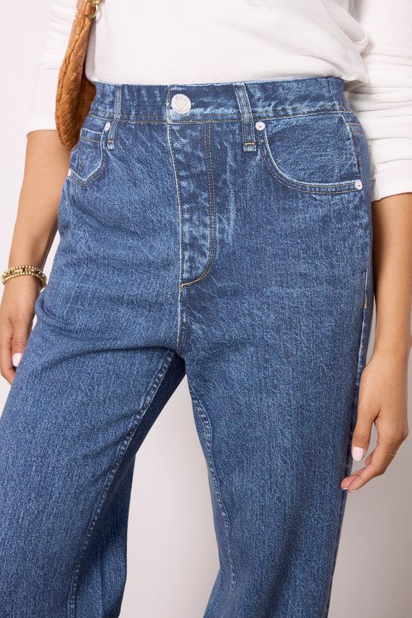 Everve Miramar Fleece Terry Wide Leg Topaz
