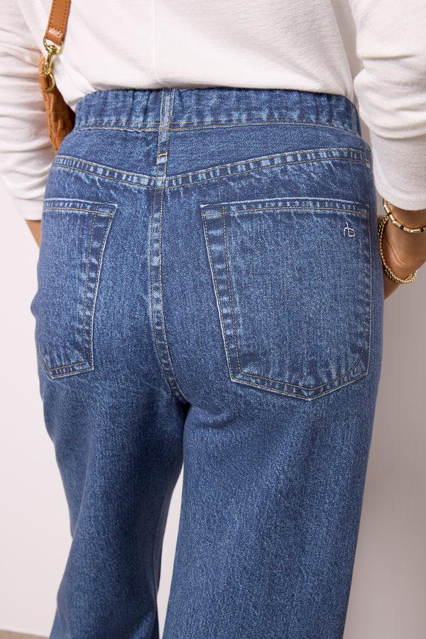 Everve Miramar Fleece Terry Wide Leg Topaz