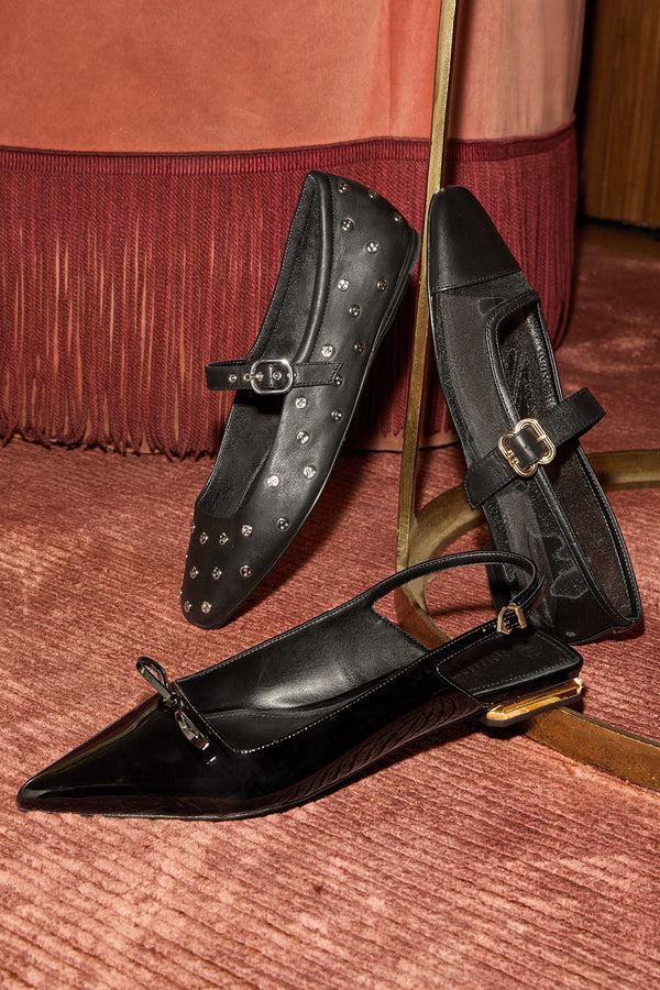 Everve Miranda Mesh Mary Jane Black