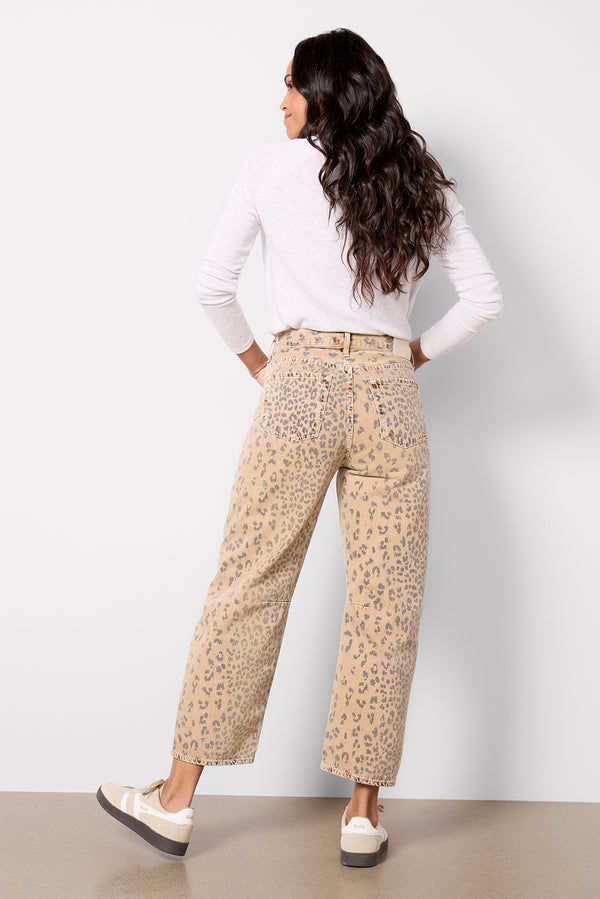 Everve Miro Relaxed Jean Naturalcheetah