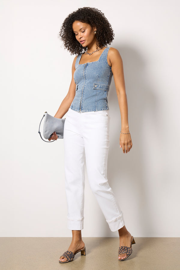 Everve Mitchie Denim Corset Denimblue