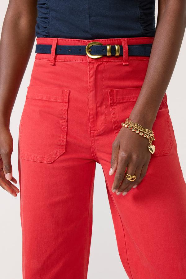 Everve Montana Skinny Belt Navy