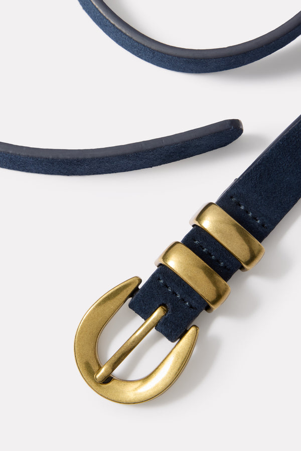 Everve Montana Skinny Belt Navy