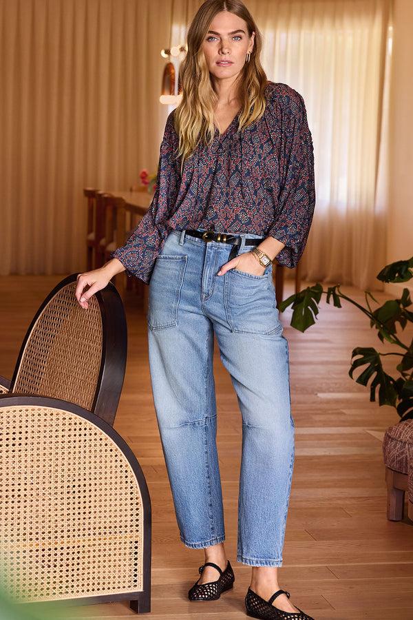 Everve Montana Skinny Belt Navy