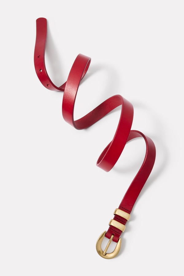 everve Montana Skinny Belt Red