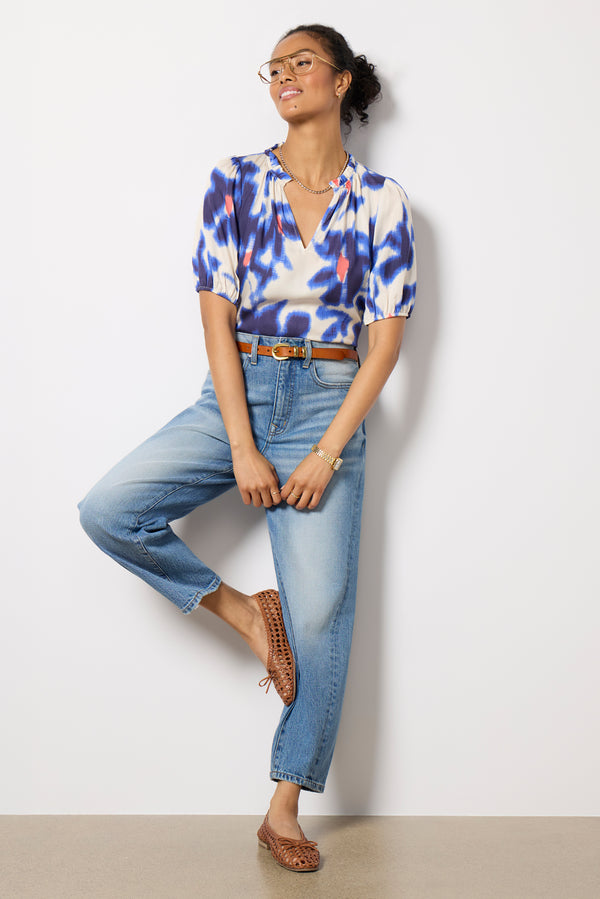 Everve Morgan Short Sleeve Top Floralprint