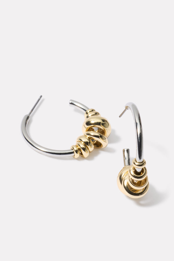 Everve Moxie Hoop Earrings Silver/Gold