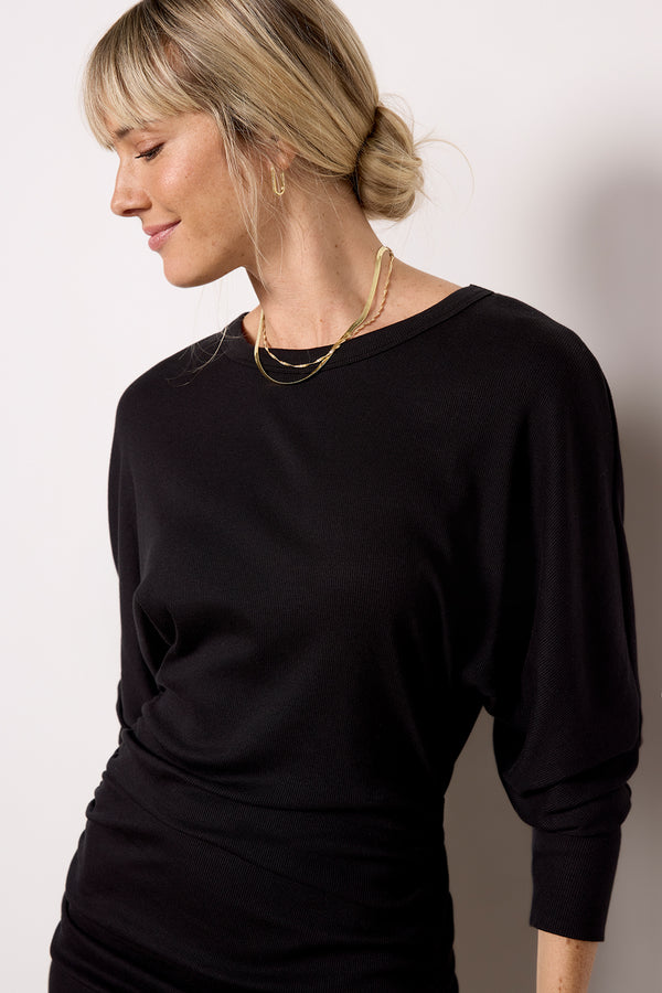 Everve Natalie Midi Dress Black