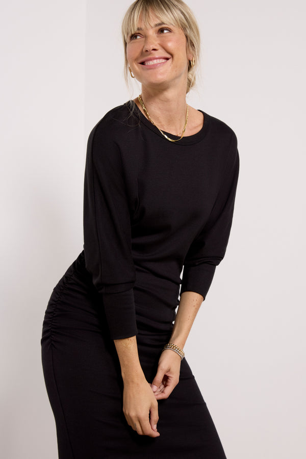 Everve Natalie Midi Dress Black