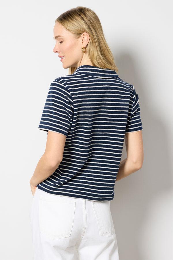 Everve Naveli Top Navyivorystripe