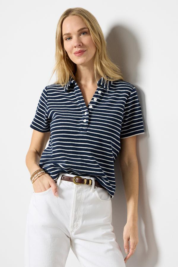 everve Naveli Top Navyivorystripe