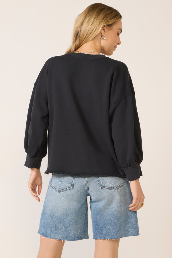 Everve Niall Fleece Pullover Vintageblack