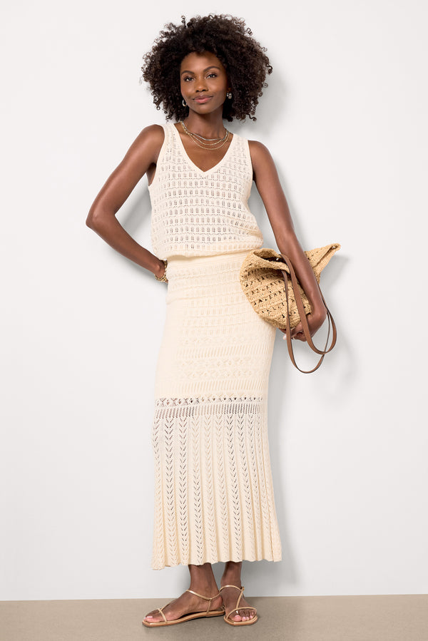 Everve Nina Crochet Tank Seasalt