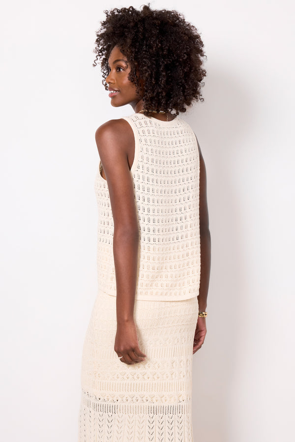 Everve Nina Crochet Tank Seasalt