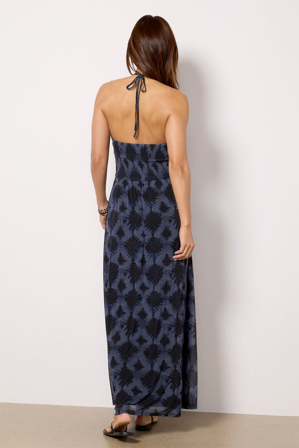 Everve Noa Dress Blueabstractprint
