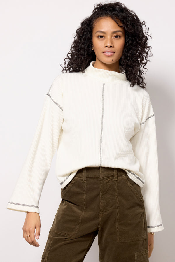 everve Noah Coverstitch Top Cream