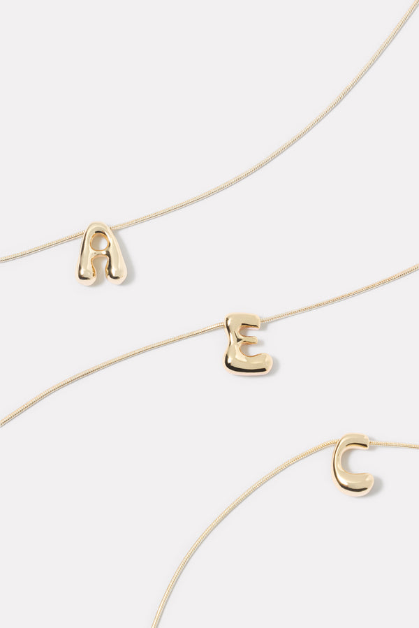 Everve Noella Initial Necklace Gold