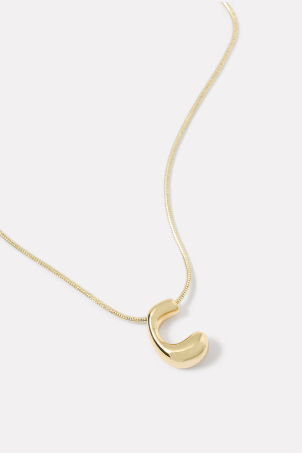 Everve Noella Initial Necklace Gold