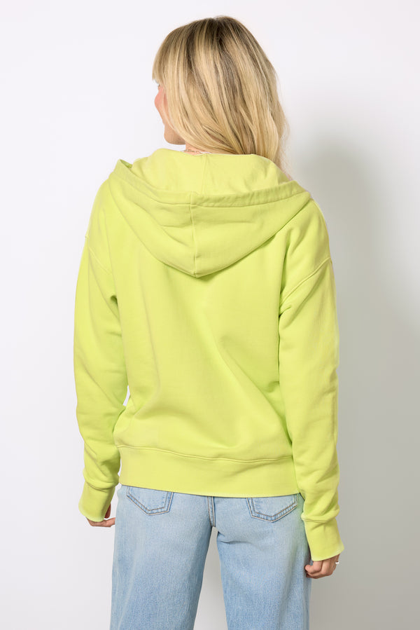 Everve Nola Snap Detail Hoodie Washedcitron