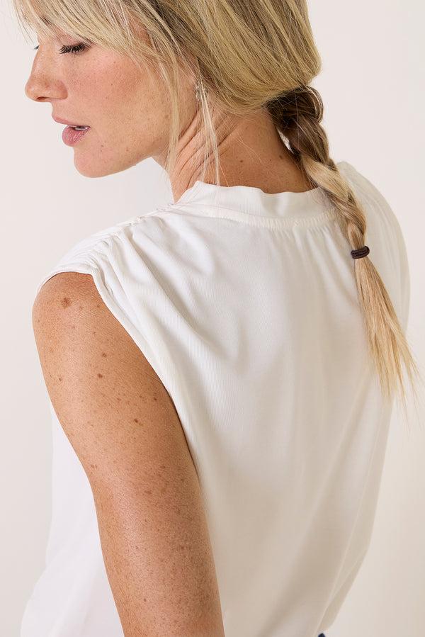 Everve Noor Tie Bottom Tank White