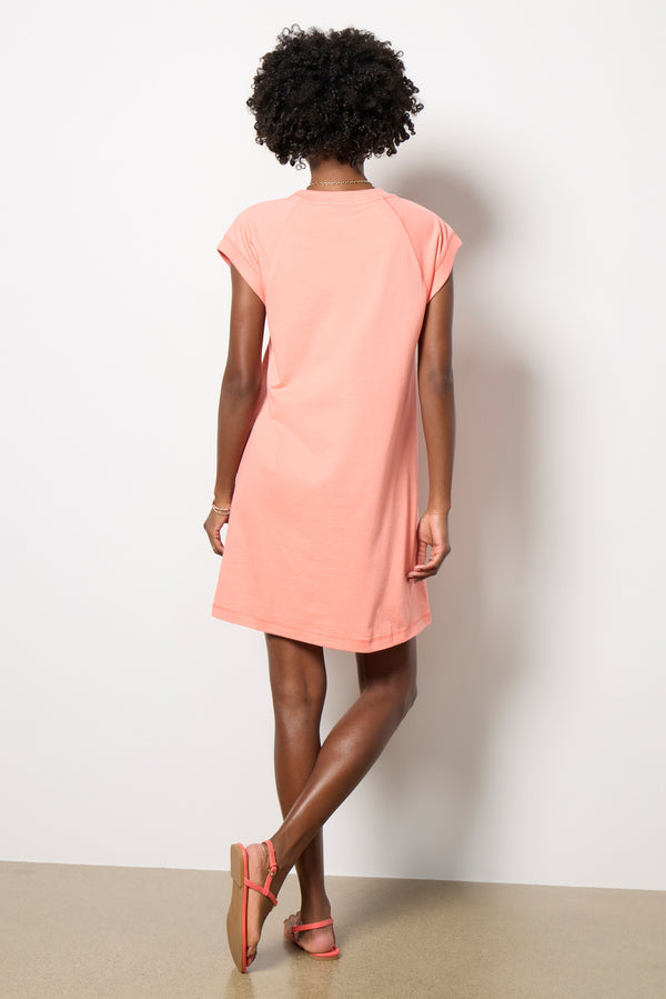 Everve Nora Muscle Dress Coral