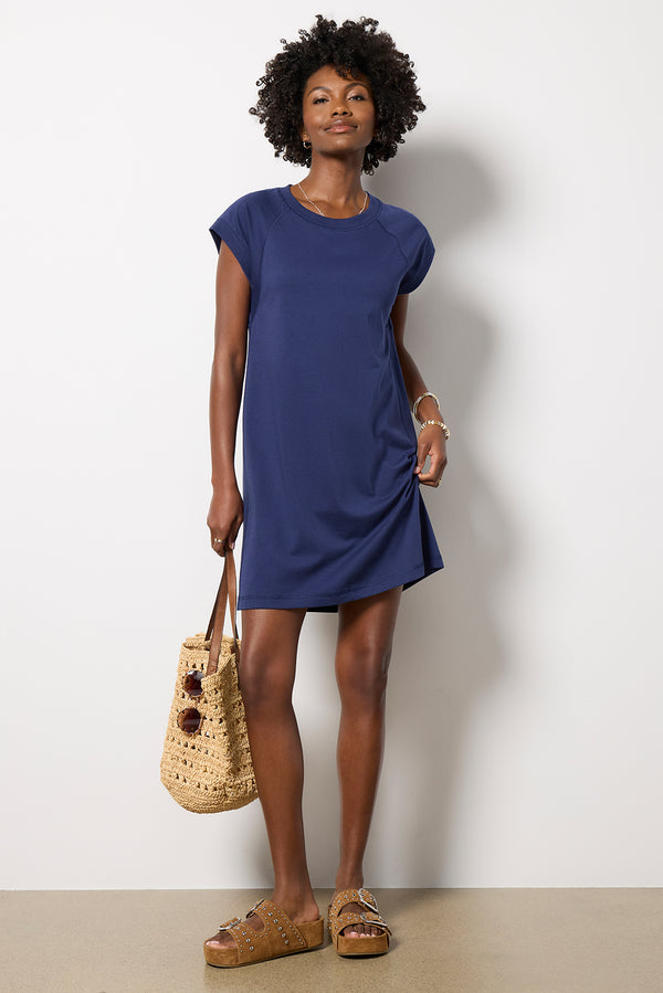 everve Nora Muscle Dress Navy