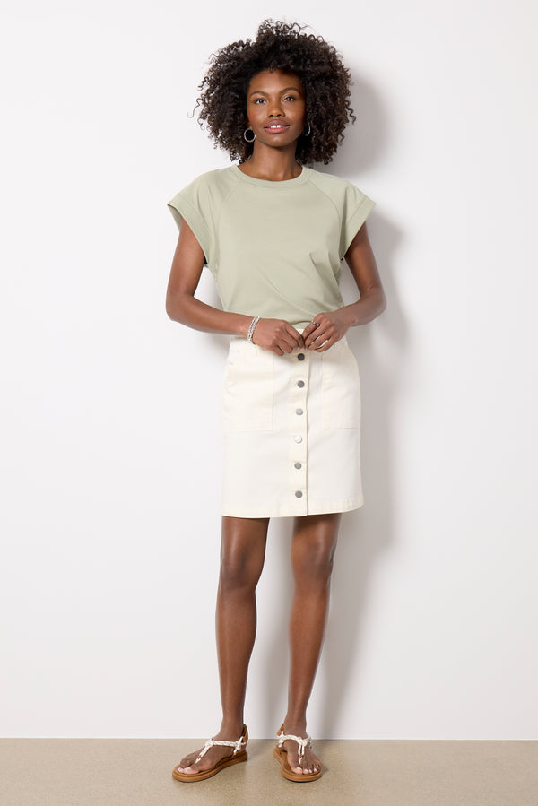 Everve Nora Muscle Tee Sage