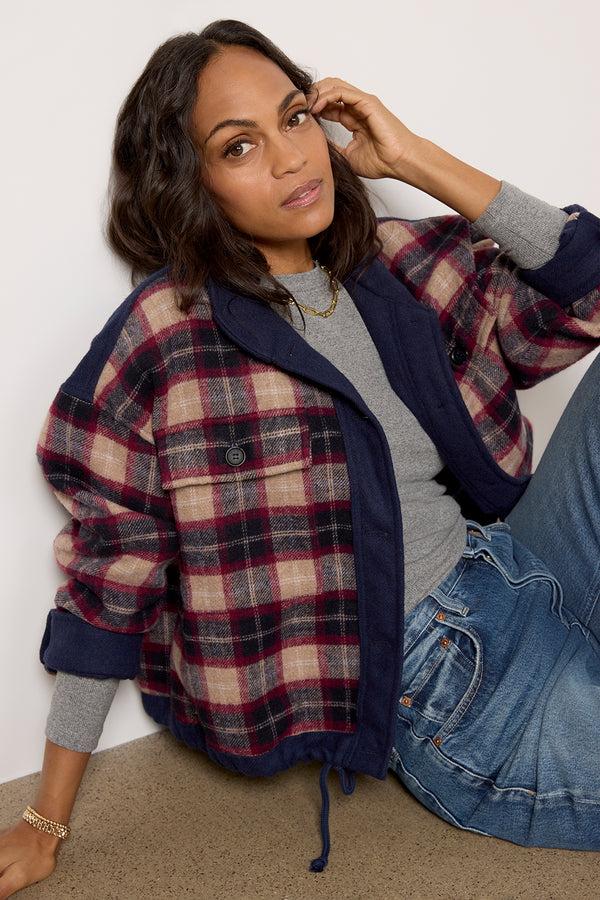 Everve Norah Plaid Jacket Plaid