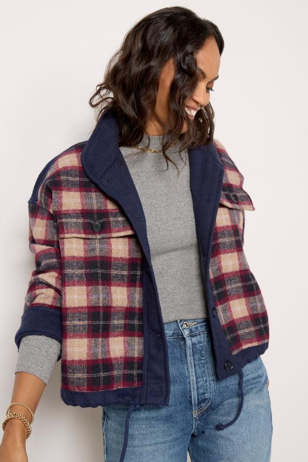 Everve Norah Plaid Jacket Plaid