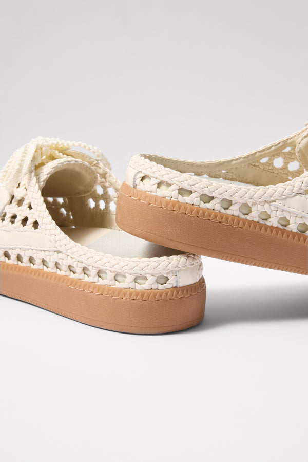 Everve Notice Woven Slide Sneaker Offwhite