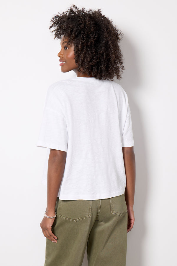 Everve Oaklynn Washed Henley White