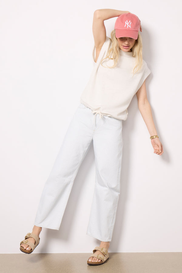 Everve Otis Sleeveless Sweat Ivorymarl