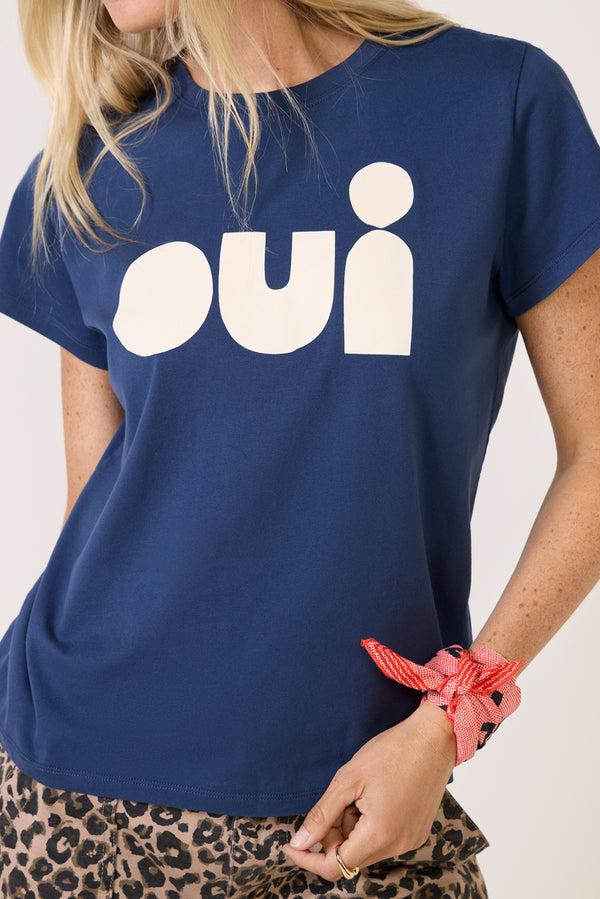 Everve Oui Classic Tee Navy