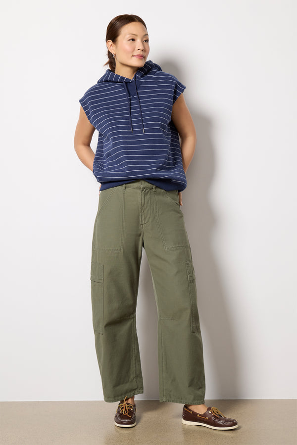 Everve Oversized Muscle Hoodie Navy