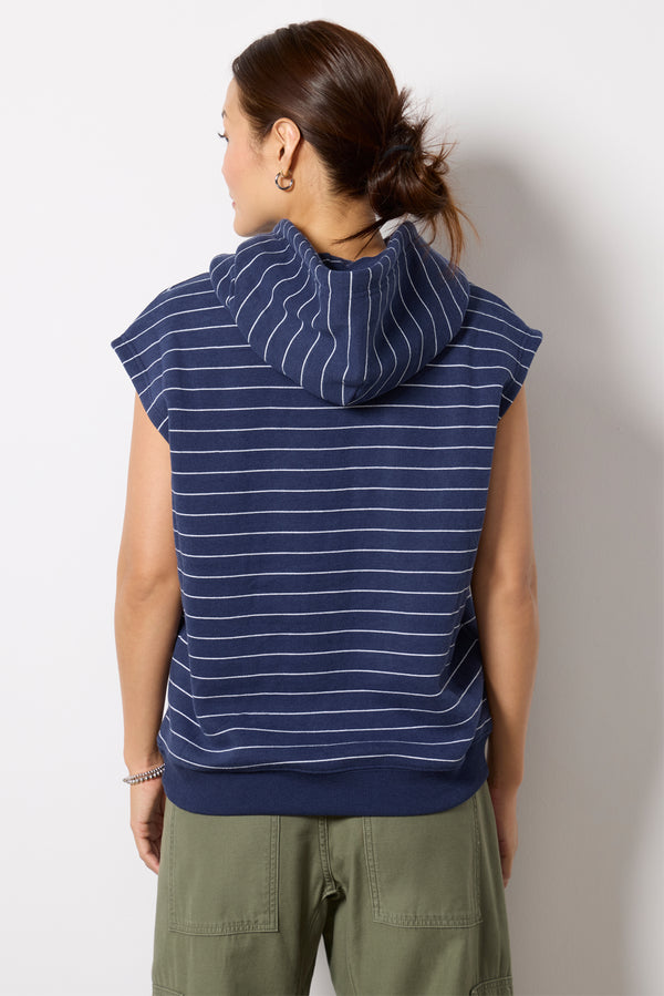 Everve Oversized Muscle Hoodie Navy