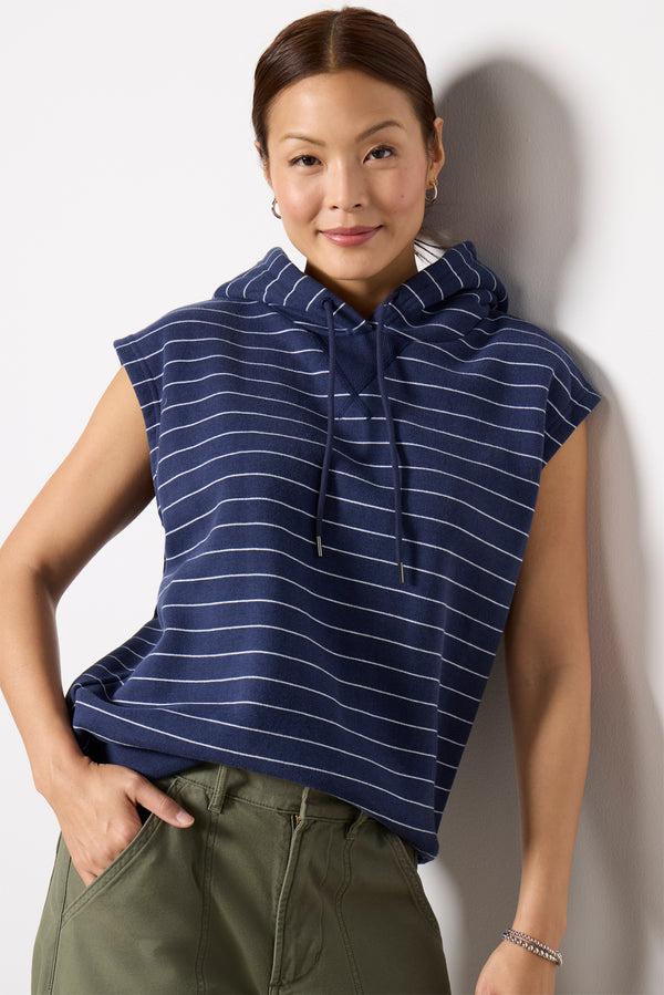 everve Oversized Muscle Hoodie Navy