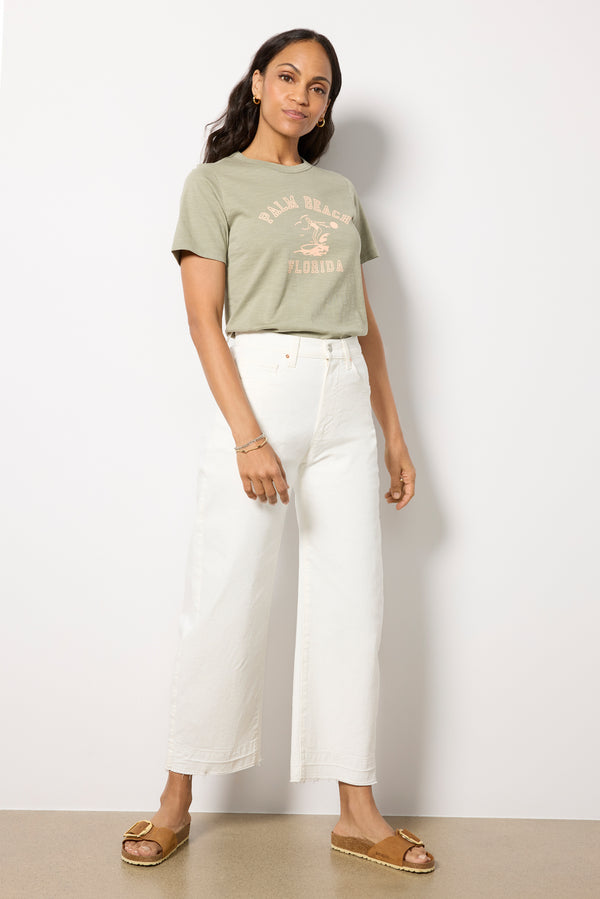 Everve Palm Beach Sunwashed Crew Tee Coastalsage