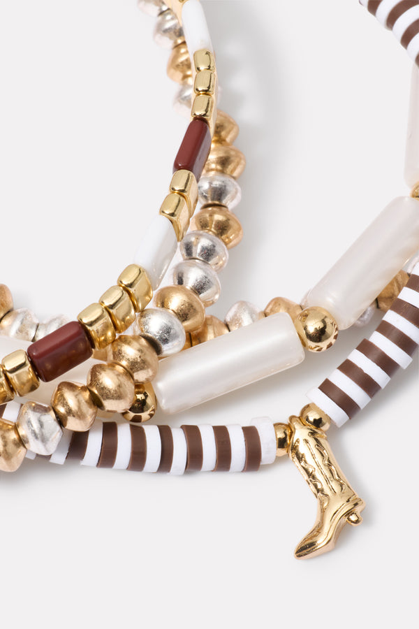 everve Palomino Bracelet Pack Gold/Brown