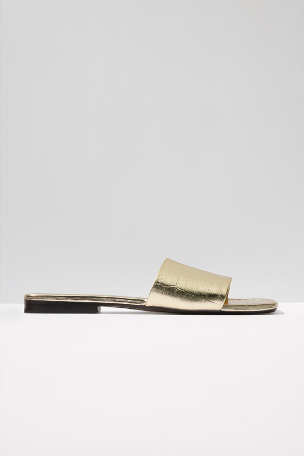 Everve Paris Croco Slide Gold